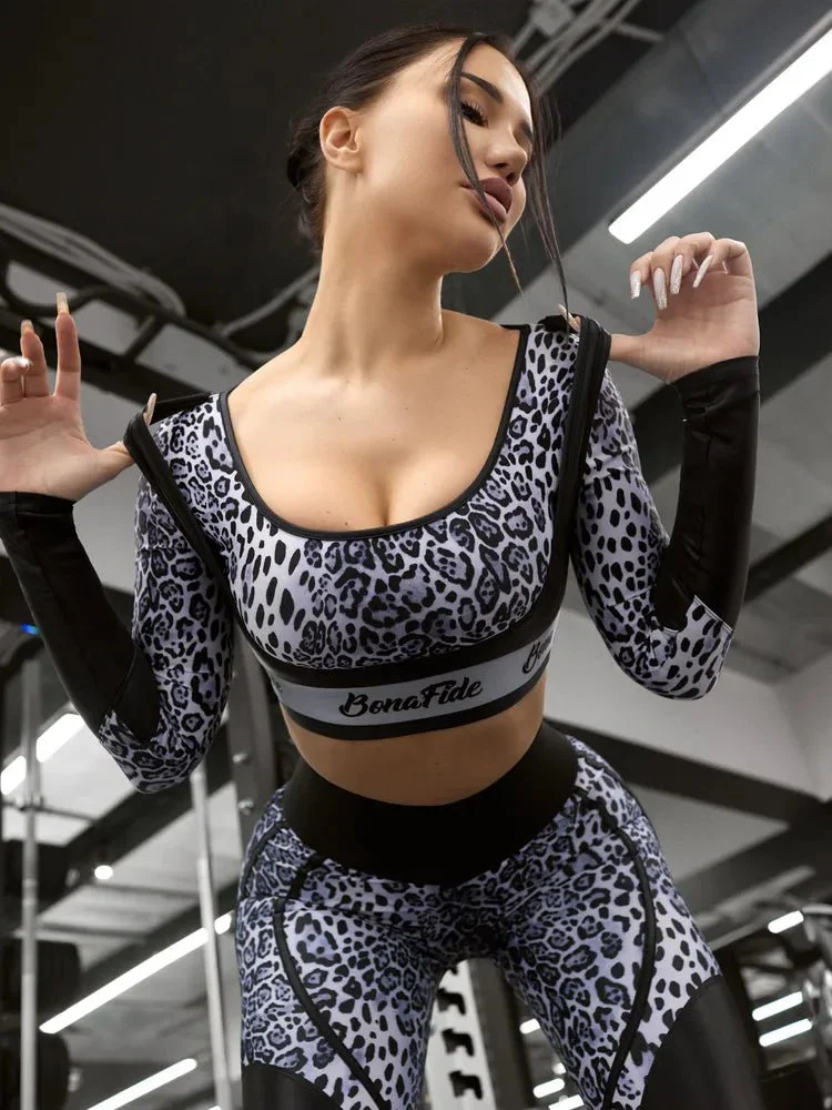 Workout Top Aerobica Rash Snow Leo - Image 9