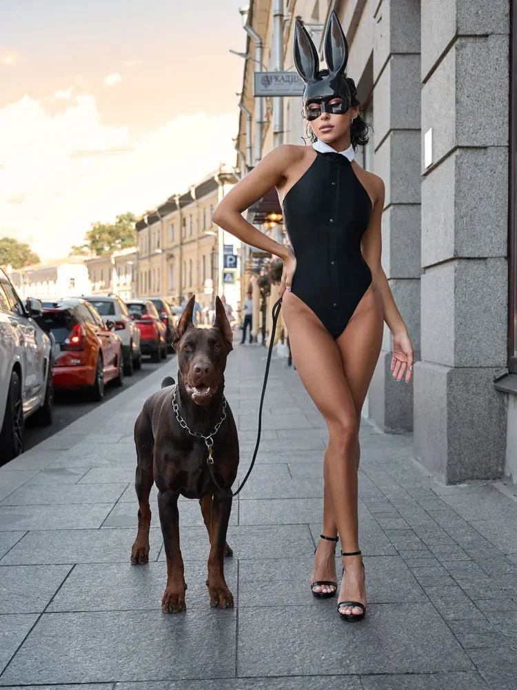 Bodysuit Play Girl Black - Image 10