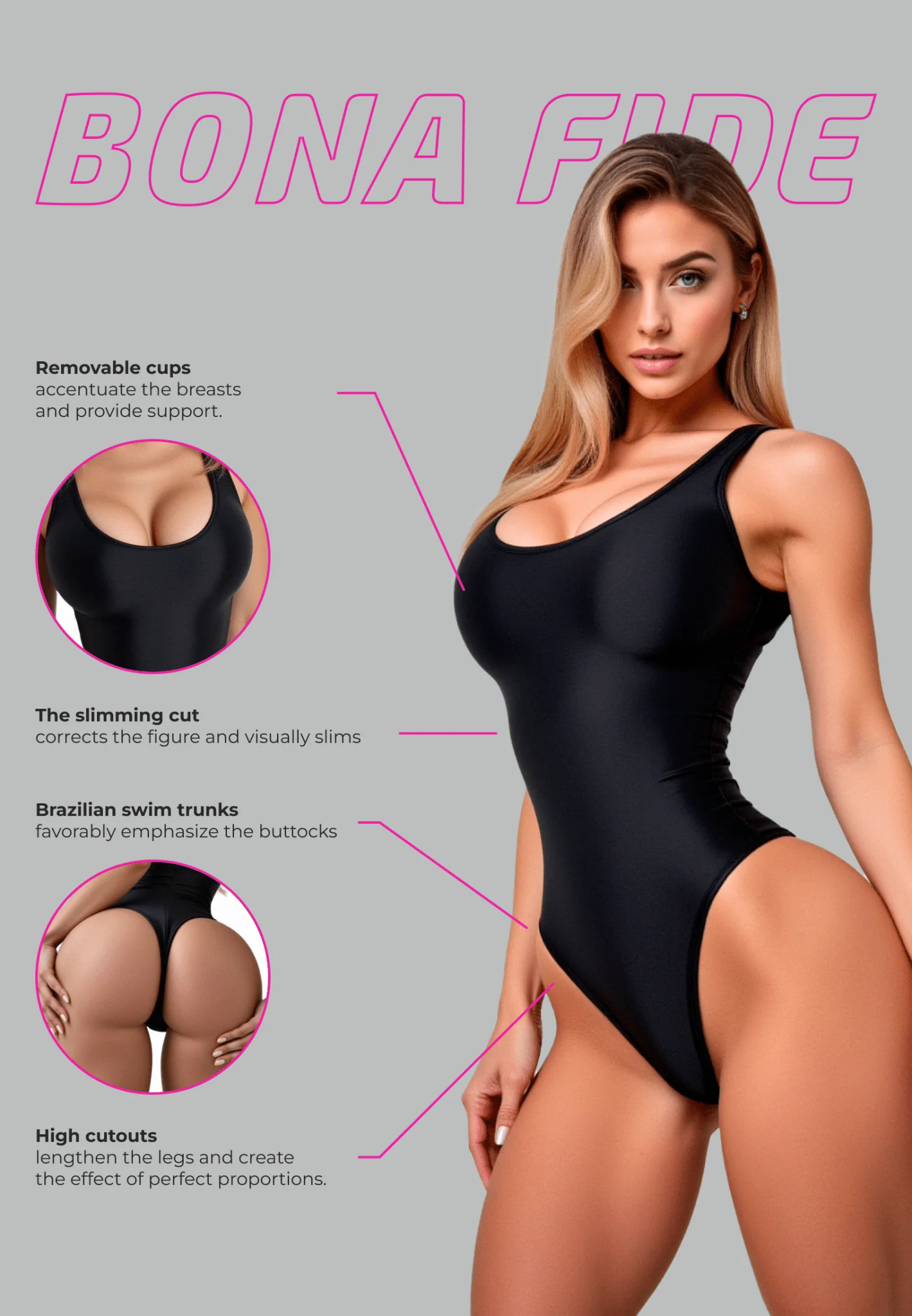 Bodysuit Second Skin Body Black - Image 5