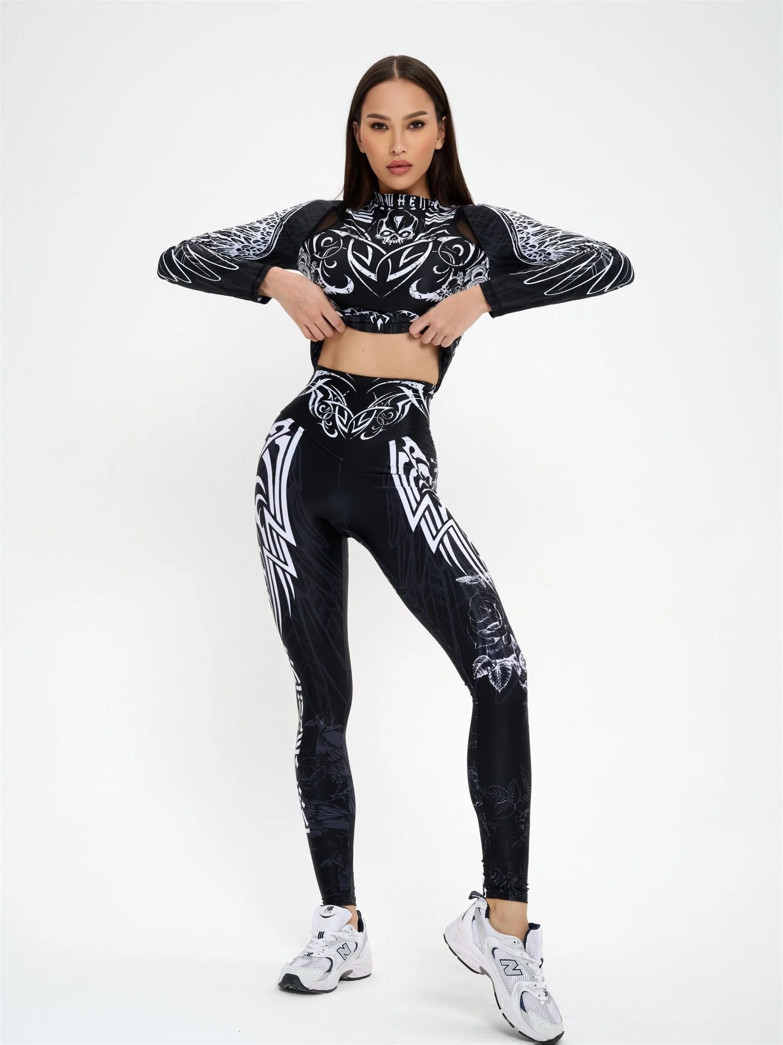 Leggings Bona Classic High Waist Gothic - Image 2