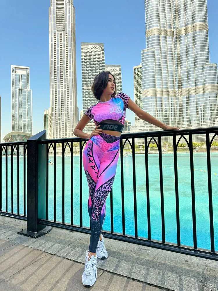Leggings Bona Classic High Waist Graffiti - Image 10