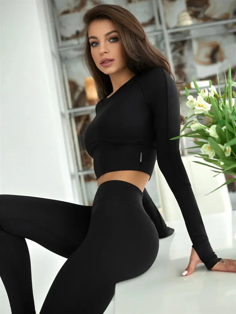 Workout Top Activity Rash Black - Image 7