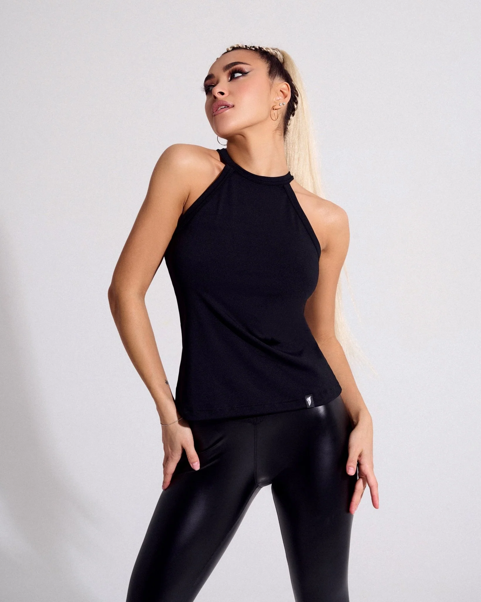 Tank Top Halter Top Black - Image 4