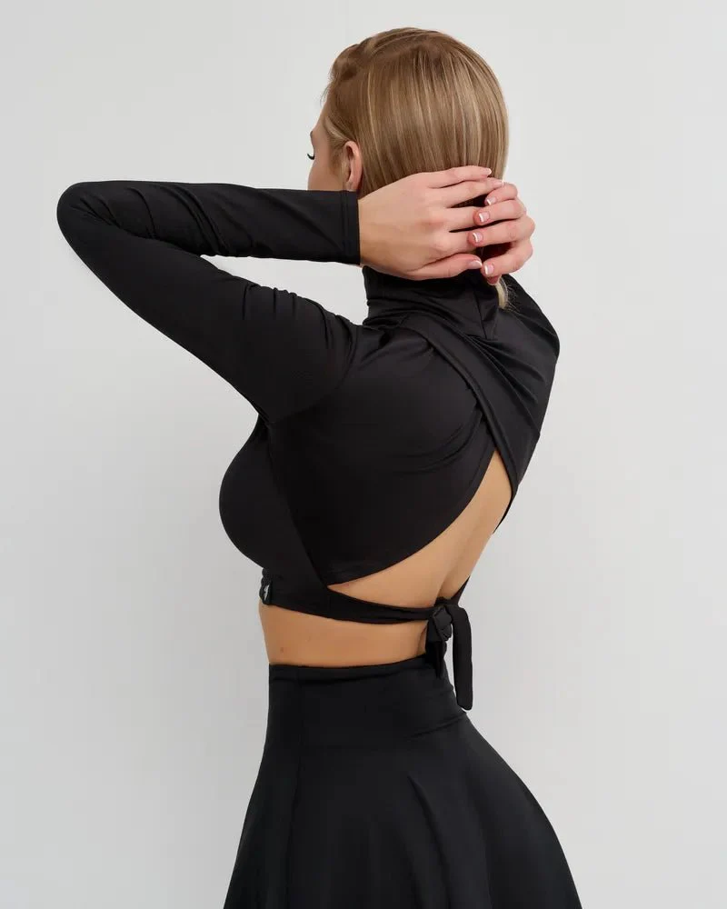Workout Top Sexy Back Black - Image 10