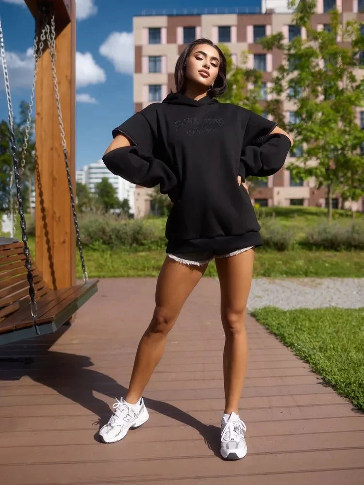 Hoody Bona Zip Hoody Black - Image 6