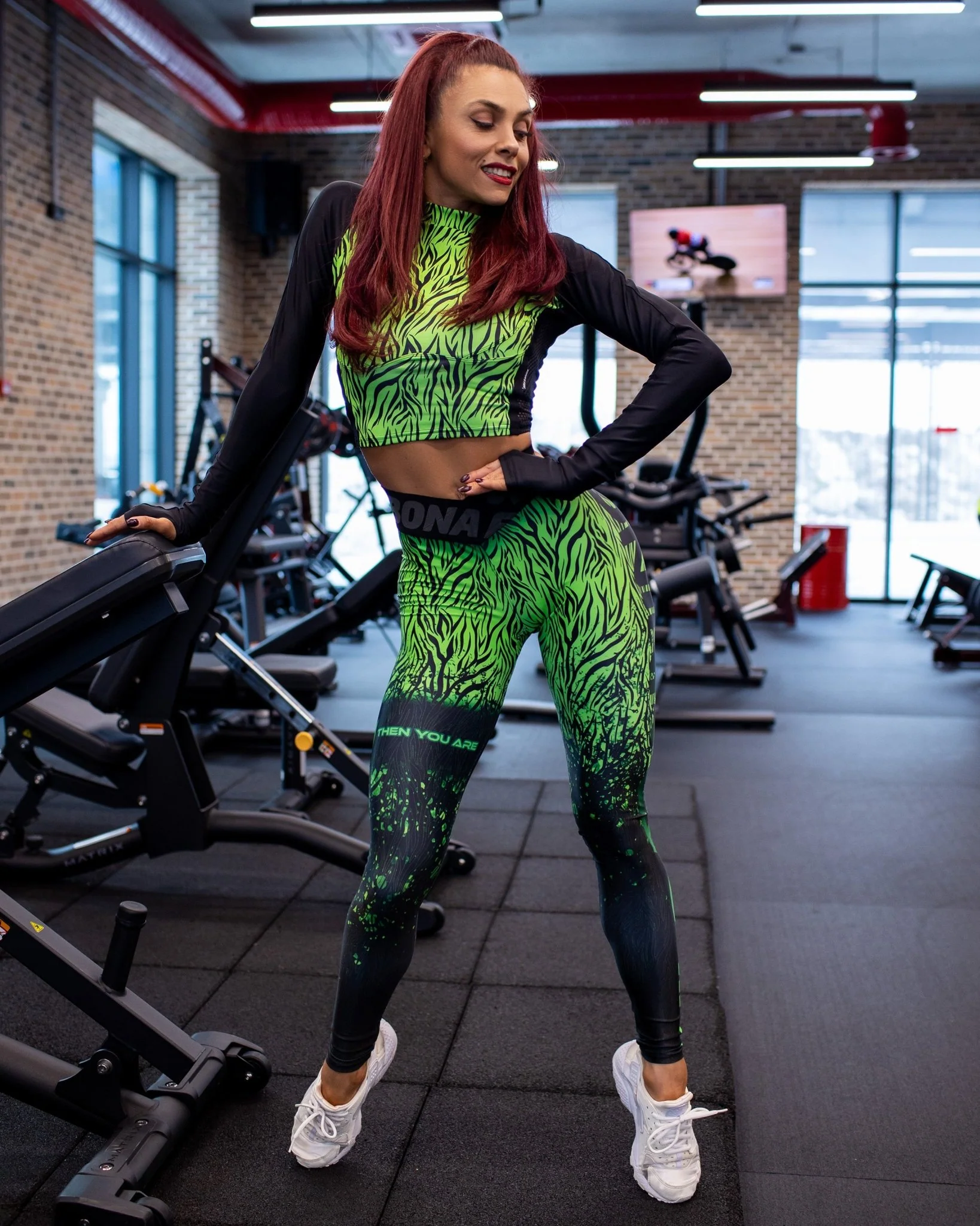 Leggings Crossfit Leggings Tiger Lily Acid Green - Image 2