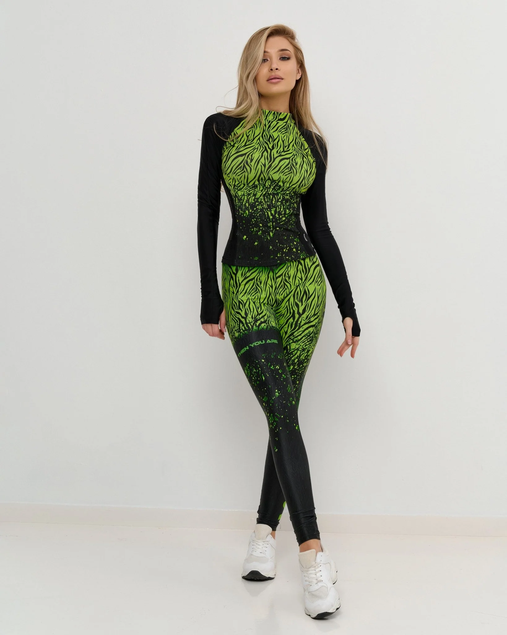 Leggings Crossfit Leggings Tiger Lily Acid Green - Image 9