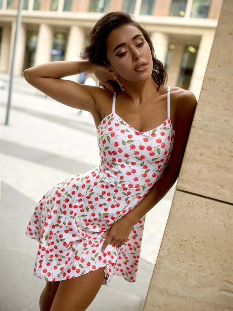 Dress Cuty Cute White Cherry - Image 14