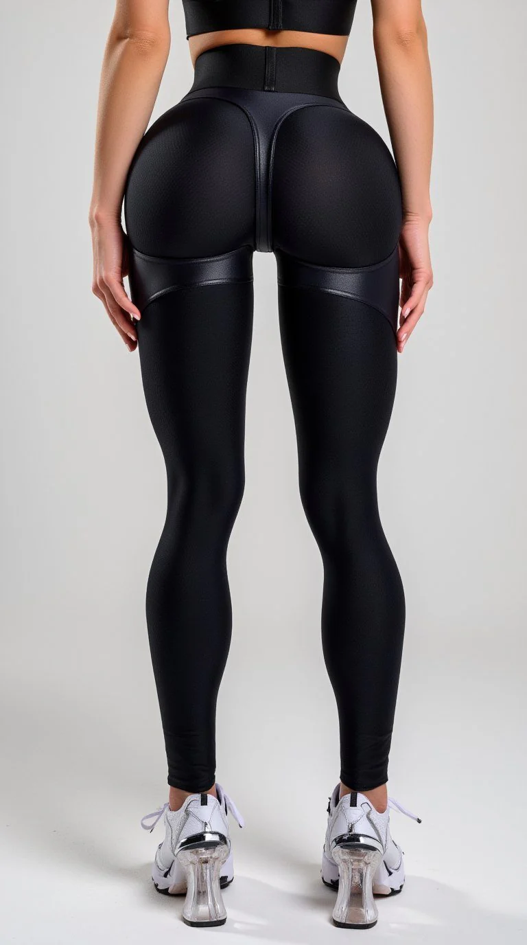 Leggings Extra Sex Push-Up Corsage LYC Black Skin - Image 4