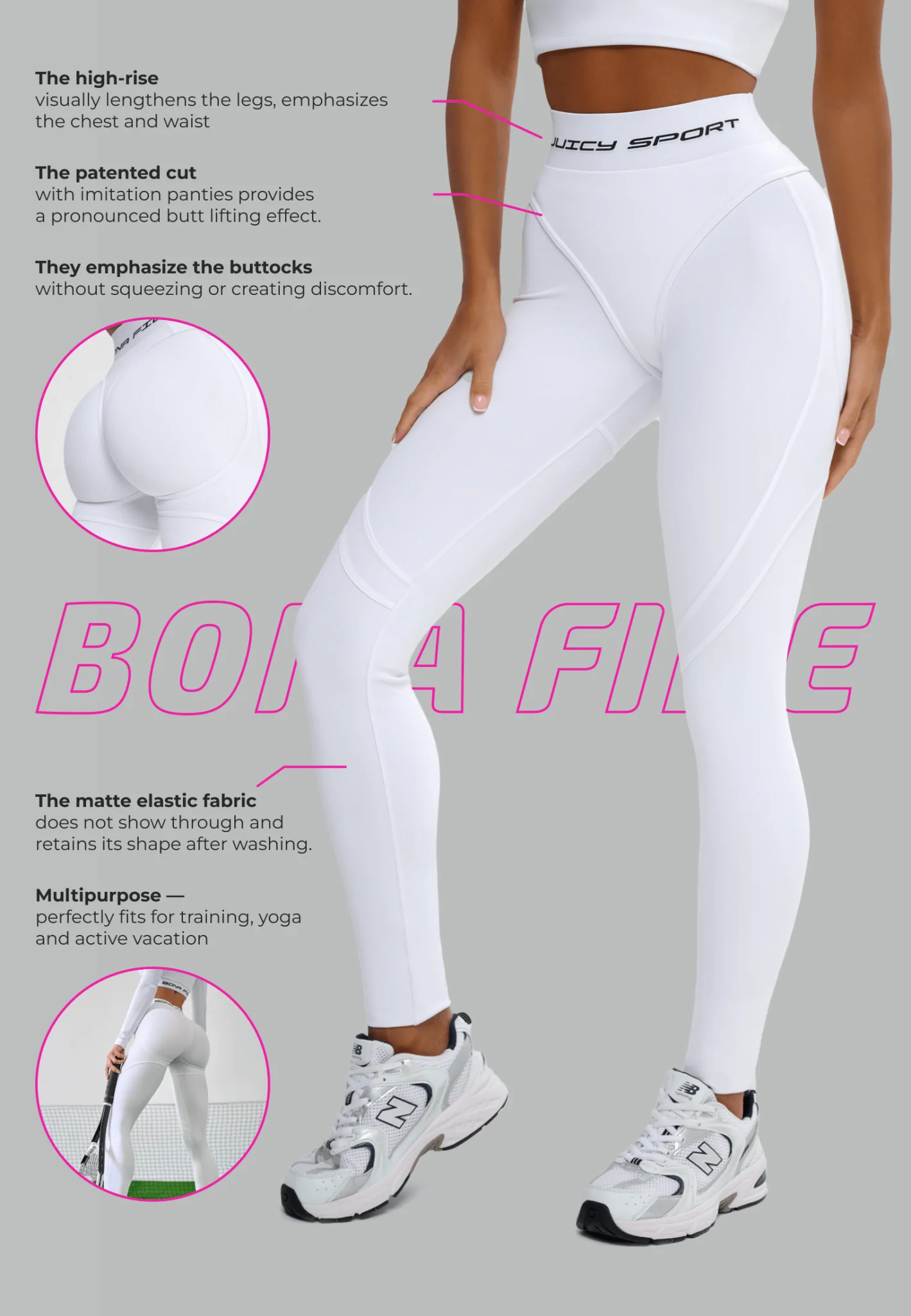 Leggings Extra Sex Push-Up Juicy White - Image 5