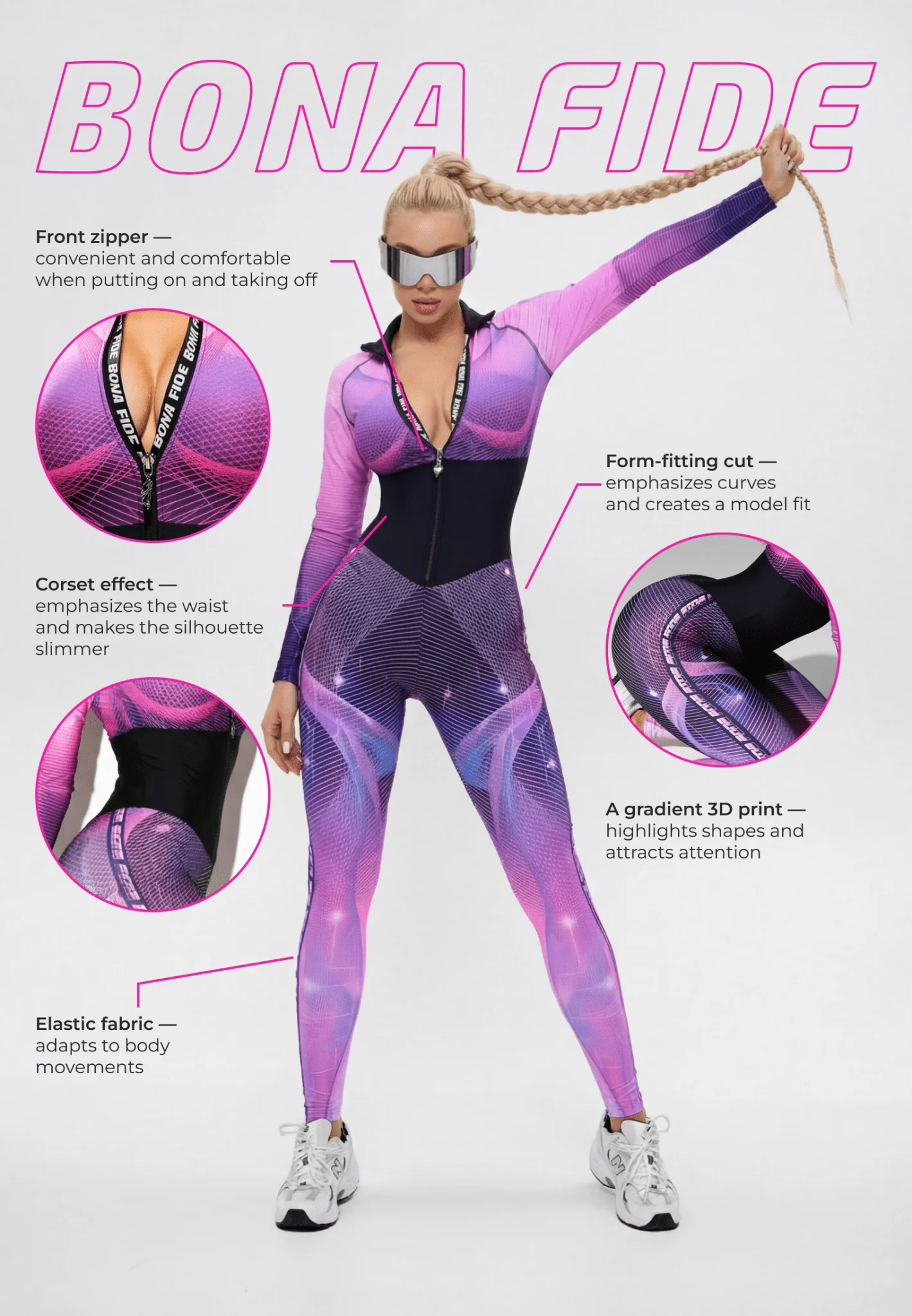 Jumpsuit Arcana Syndycate Base Equalizer Fuchsia - Image 5