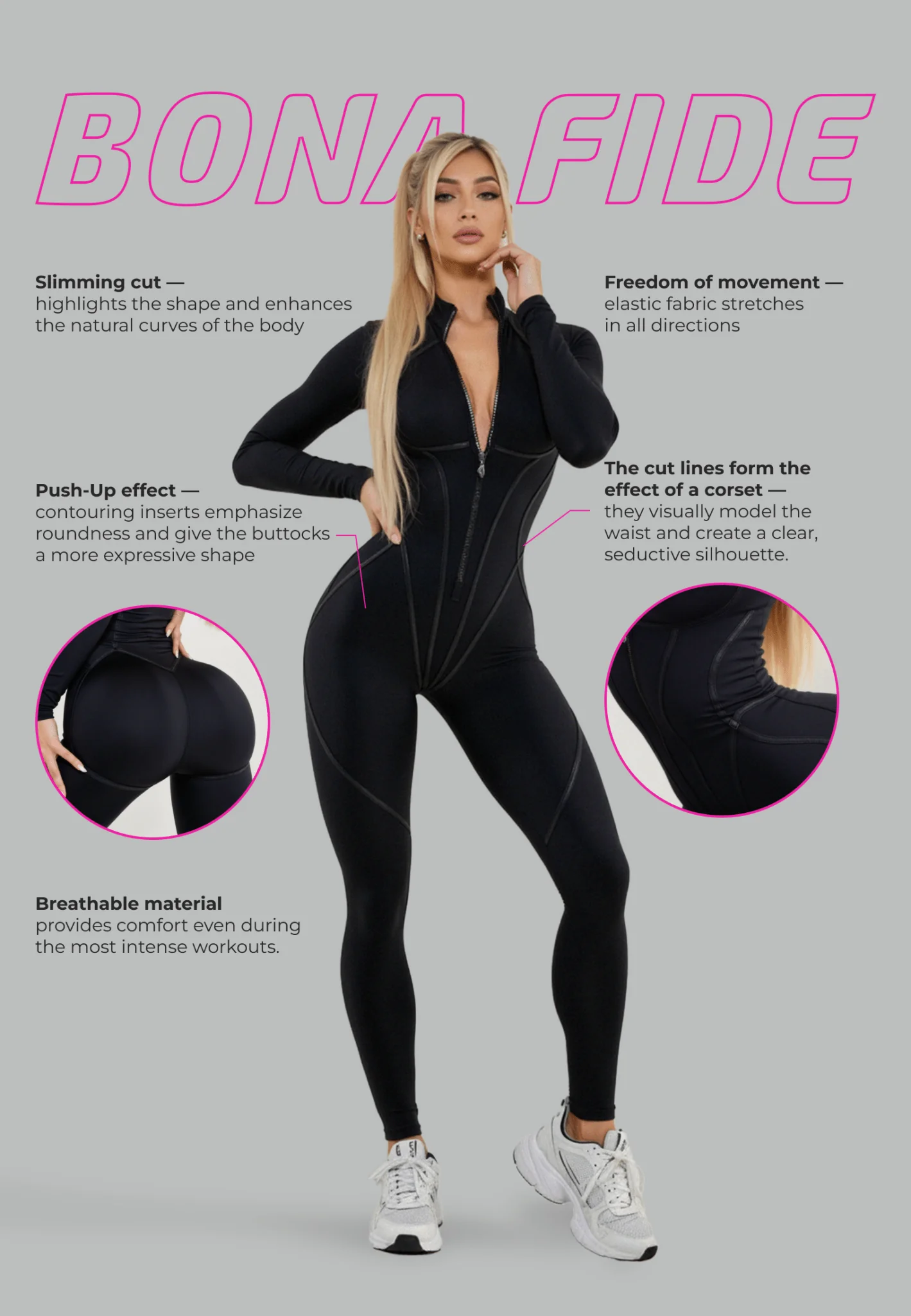 Jumpsuit Hot-shape Suit Black - Image 5