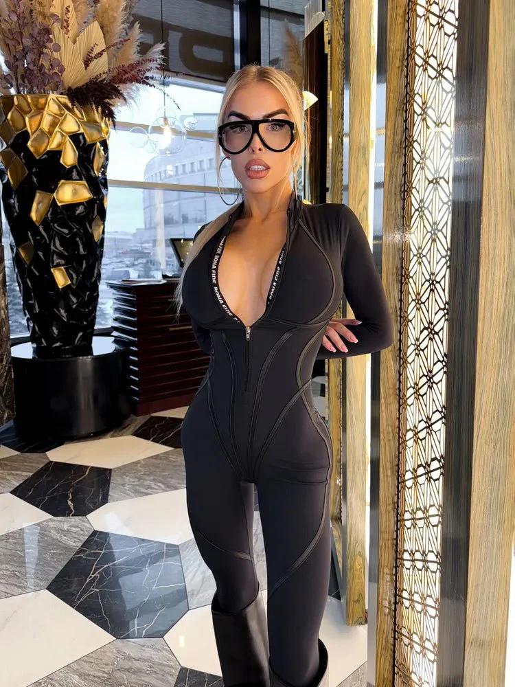 Jumpsuit Hot-shape Suit Black - Image 9