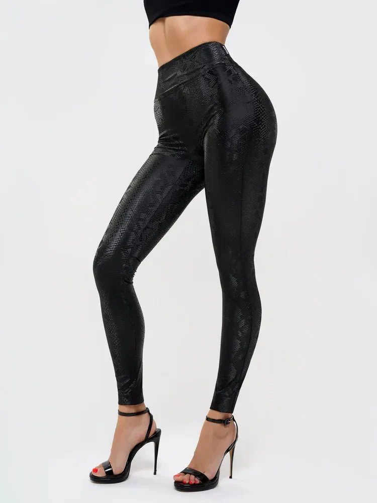 Leggings Leather Black Mamba - Image 19