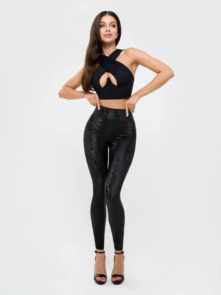 Leggings Leather Black Mamba - Image 21