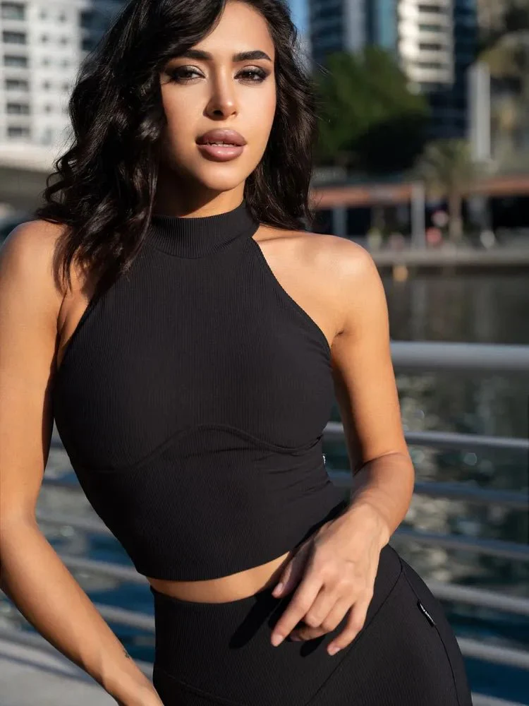 Leggings Ribbed Black - Image 11