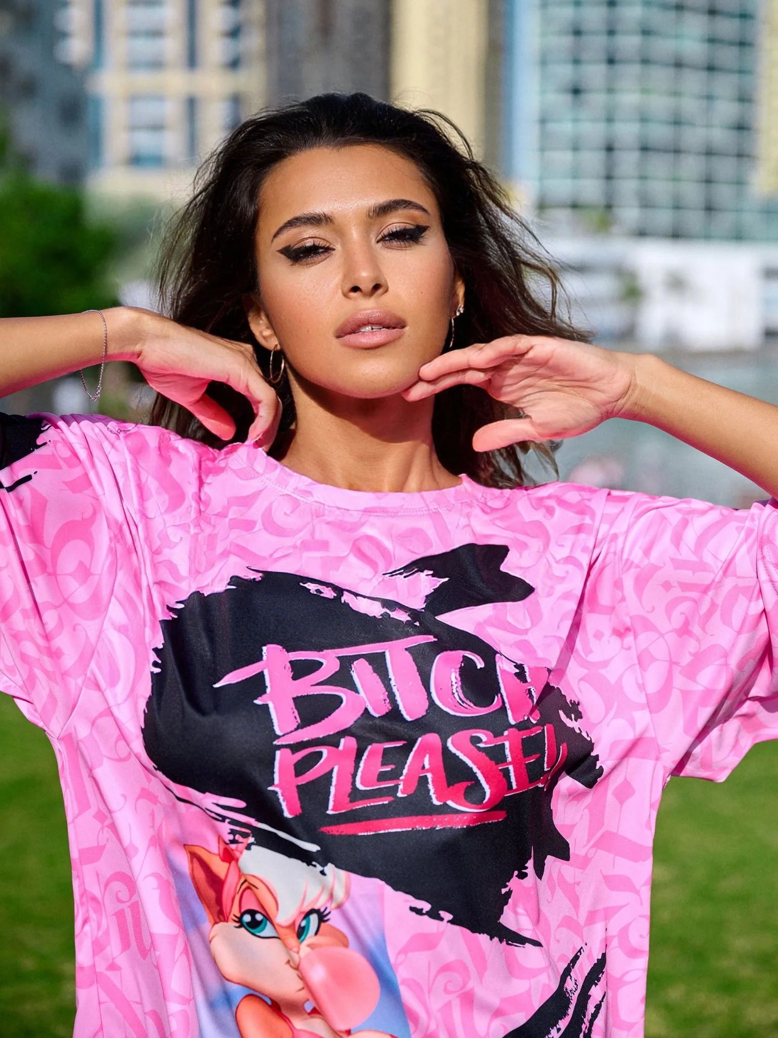 Oversize T-shirt Bubble gum - One size - Image 6