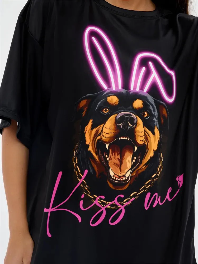 OVERSIZE T-shirt Dangerous Kiss - Image 4