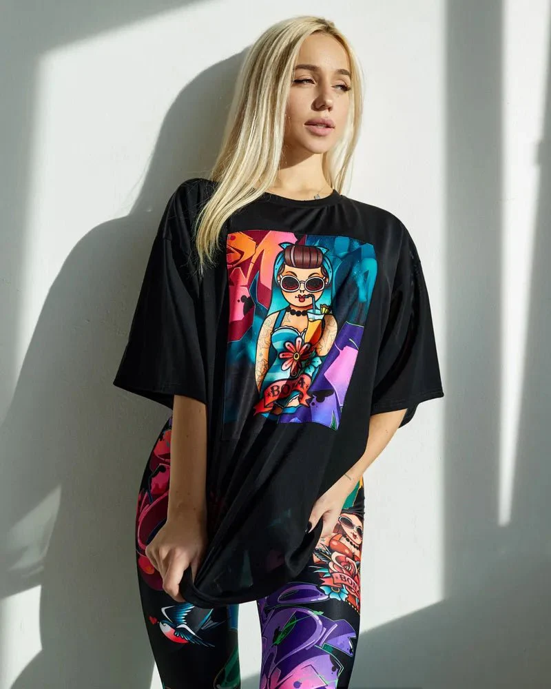 Oversize T-shirt Pin-up Girl - One size - Image 7