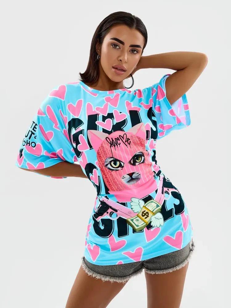 OVERSIZE T-shirt Meow Criminal - One size - Image 11