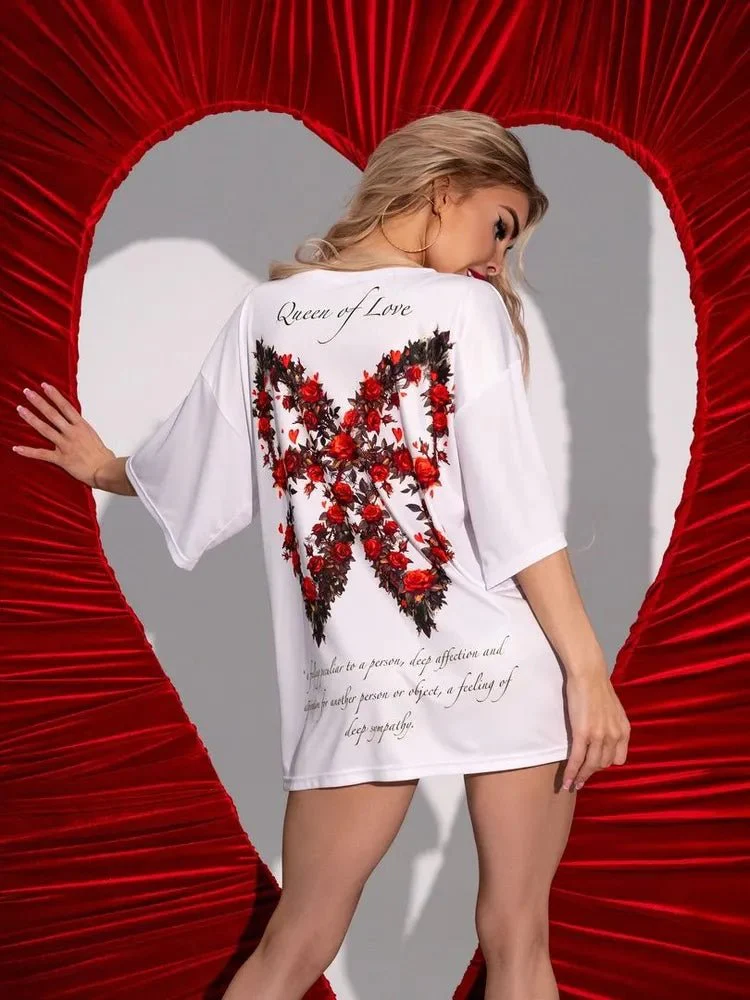 Oversize T-shirt Queen of Love - One size - Image 7