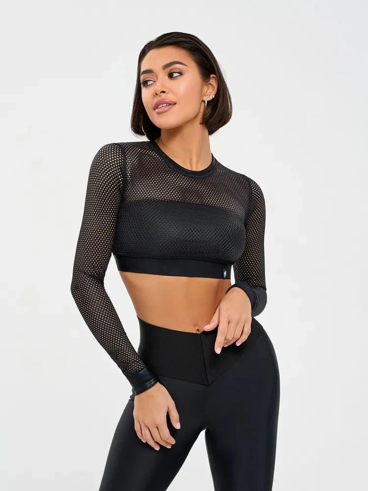 Workout Mesh Top Mini Fresh Black - Image 16