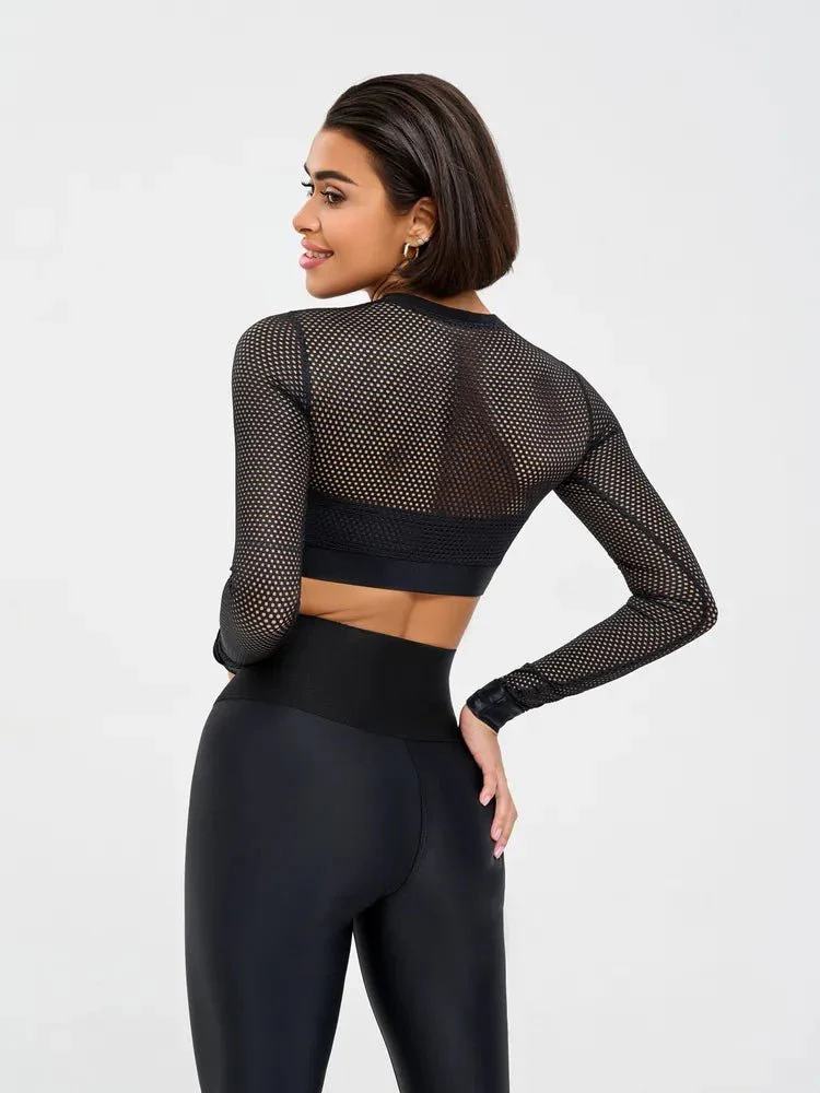 Workout Mesh Top Mini Fresh Black - Image 17