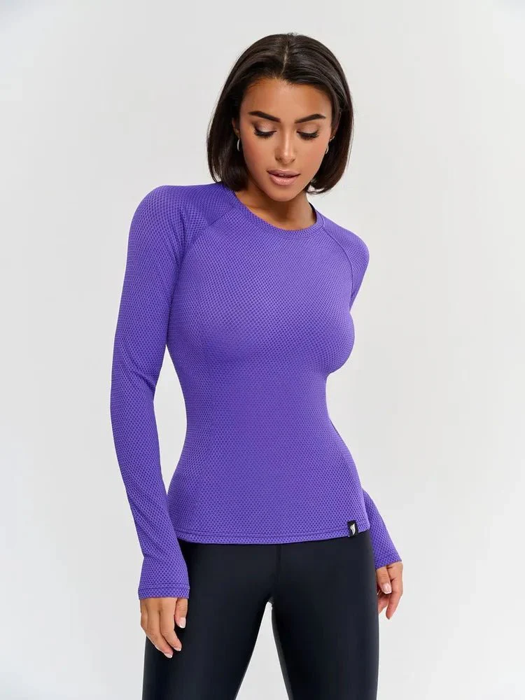 Workout Top Round Purple - Image 2