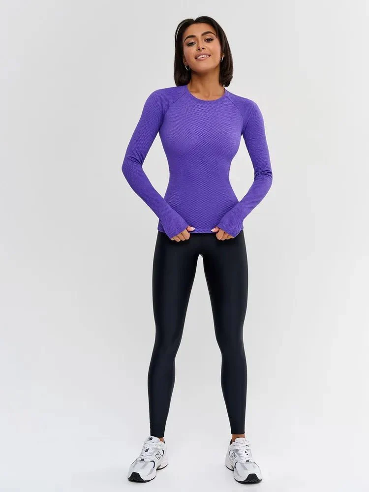 Workout Top Round Purple - Image 3