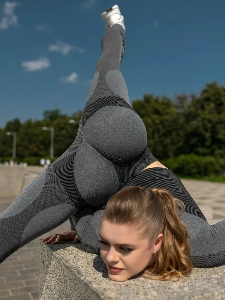 Seamless Majestic Leggings Gray Melanje - Image 12