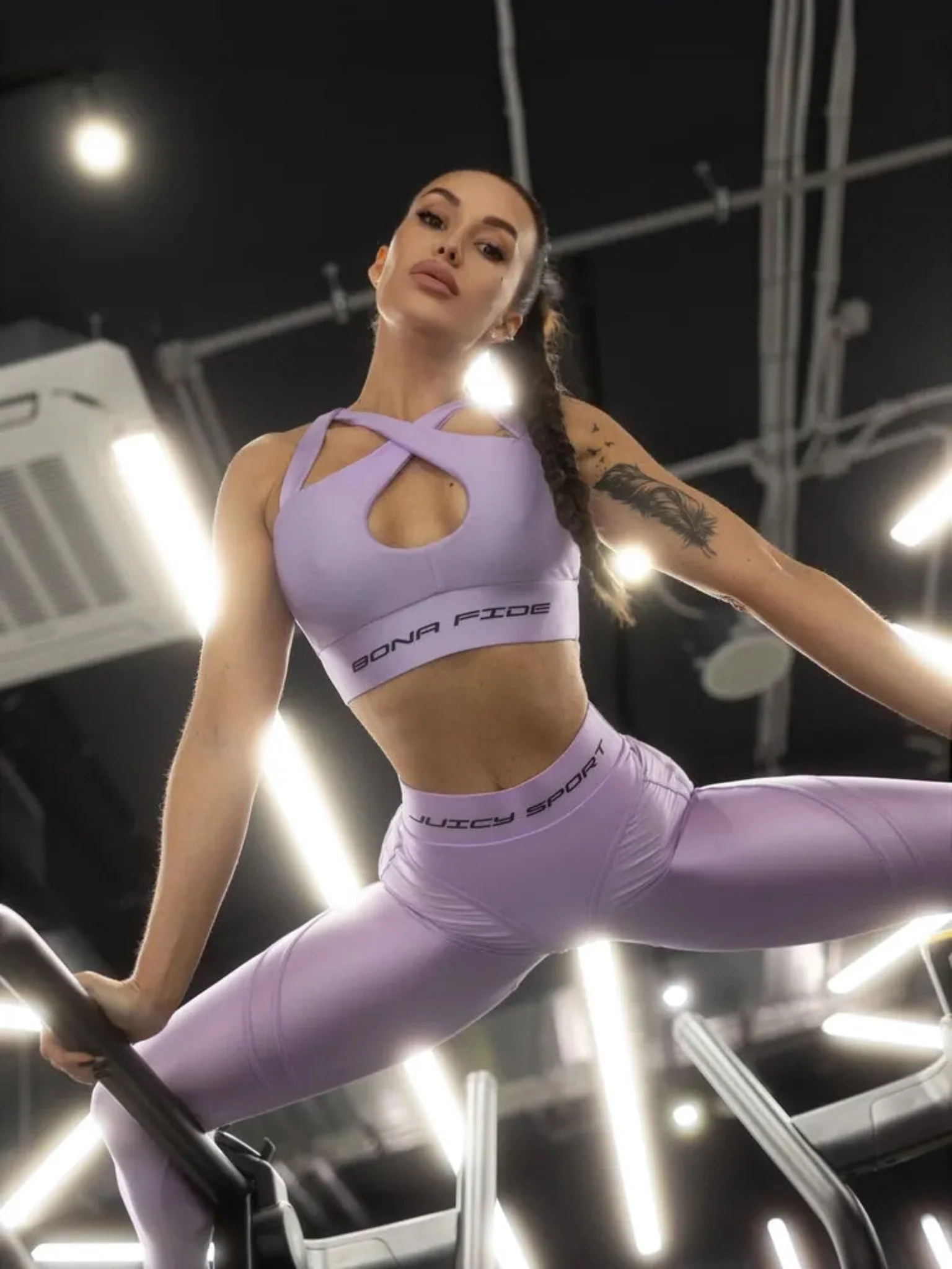 Sports Bra Heart Crush Top Juicy Lilac - Image 12