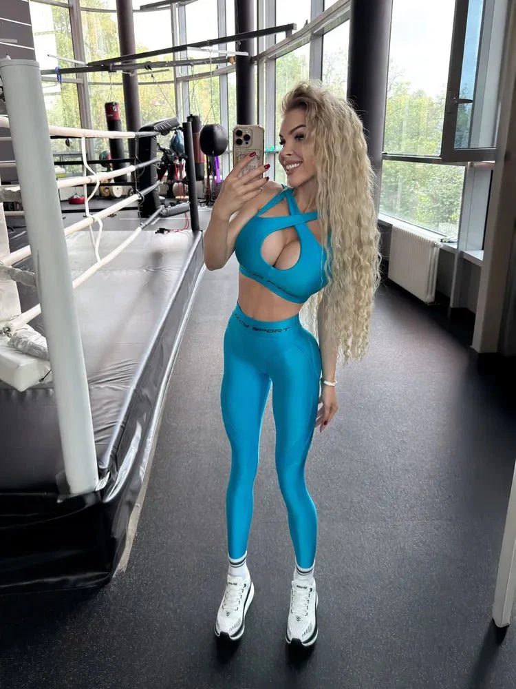 Sports Bra Heart Crush Top Juicy Sky Blue - Image 3