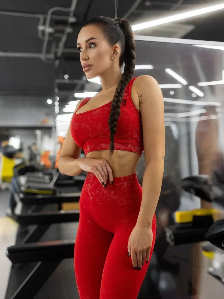Sports Bra Marble Top Red - Image 10