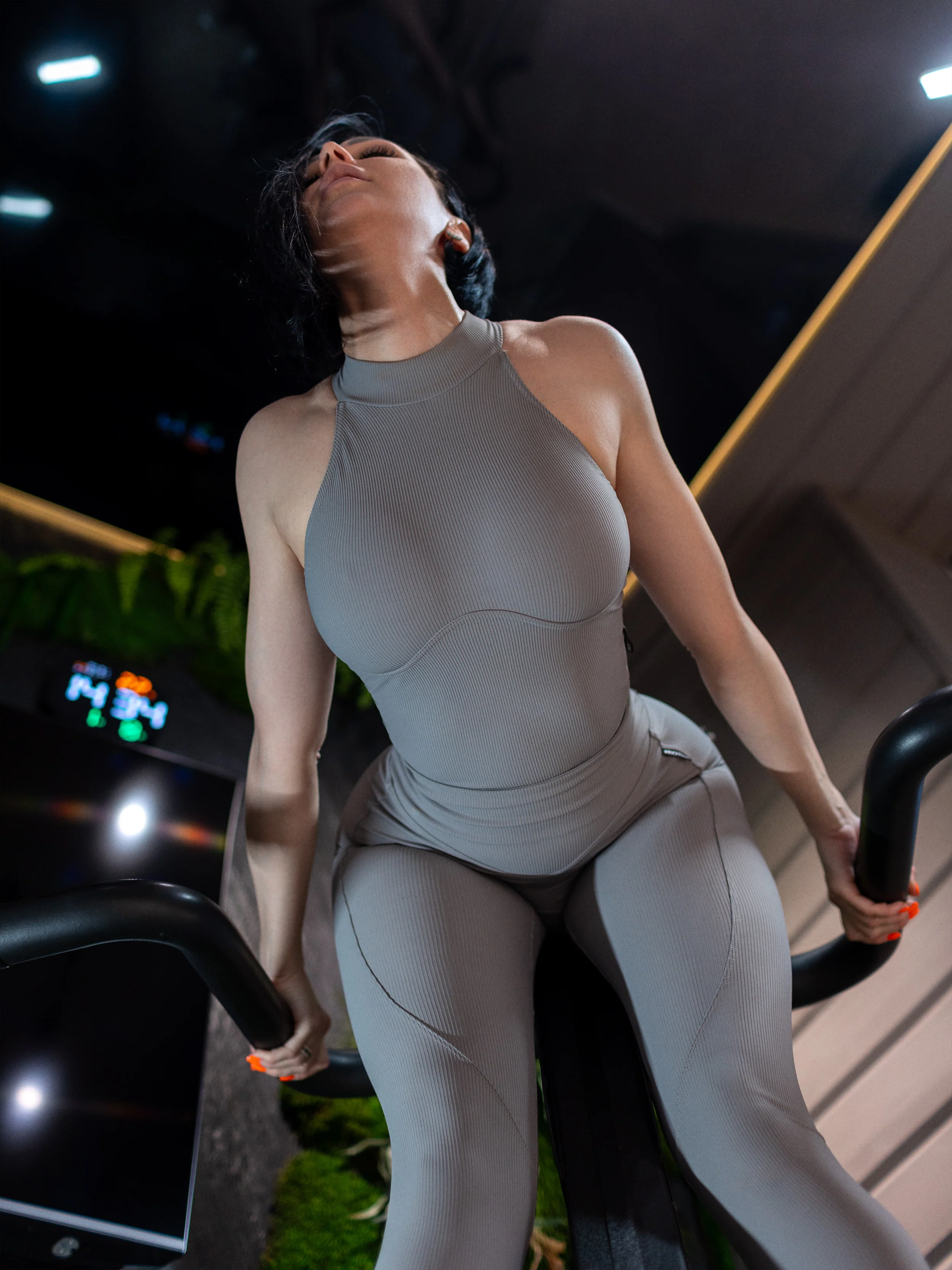 Workout Top Ribbed Gray - Image 4