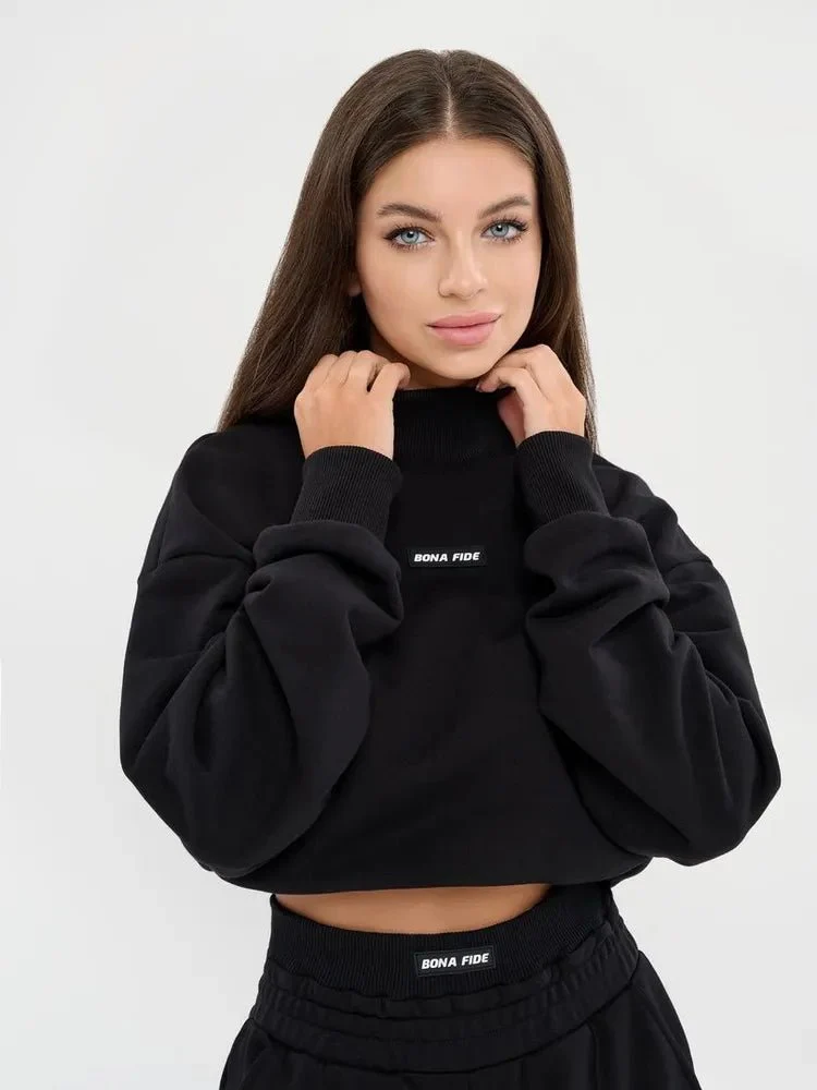 Vogue Sweatshirt Black - Image 4