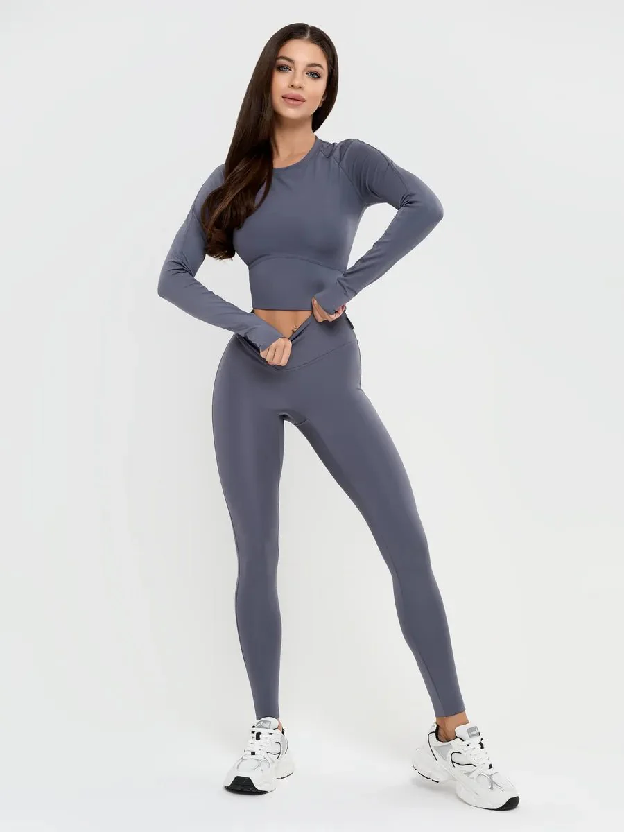 Workout Top Base Rash Dark Gray - Image 12