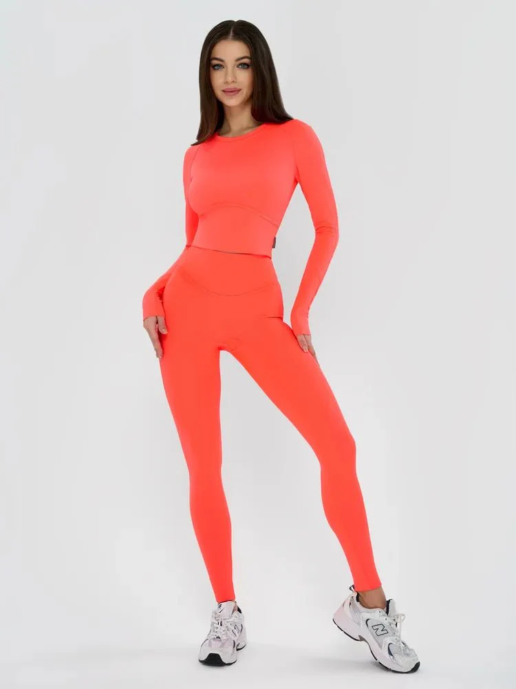 Workout Top Base Rash Coral - Image 9