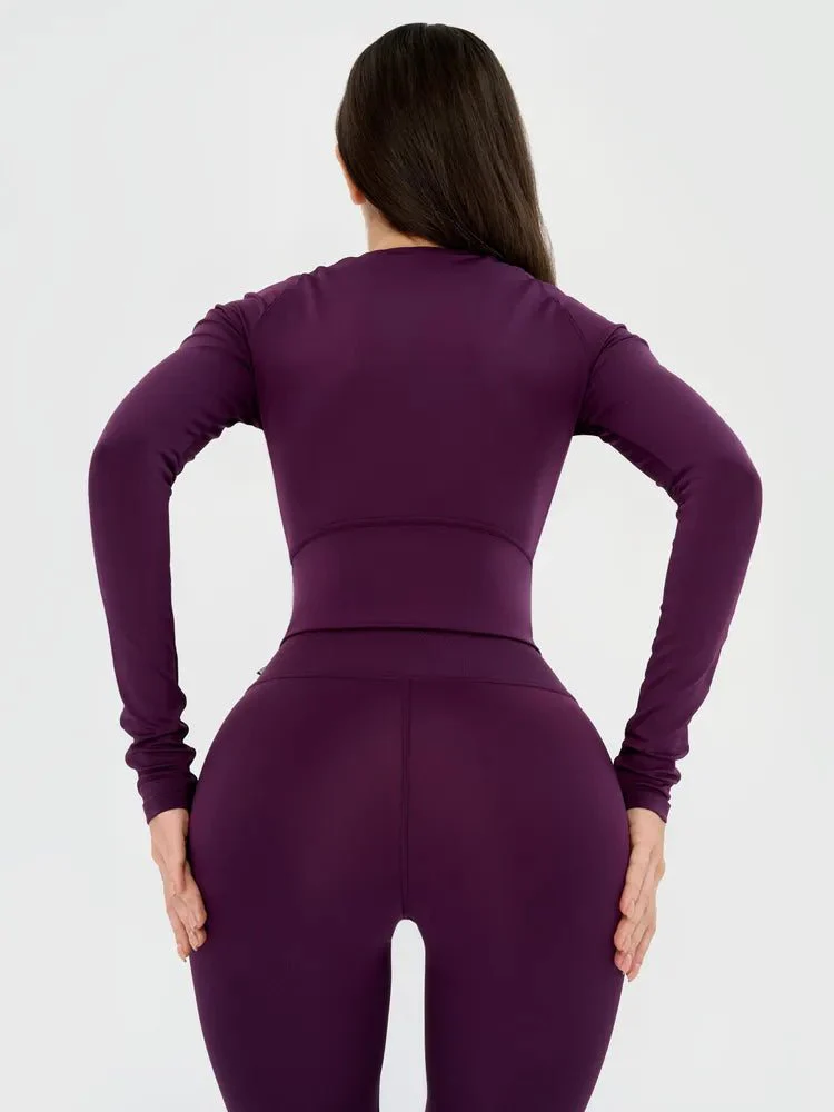 Workout Top Base Rash Purple - Image 9