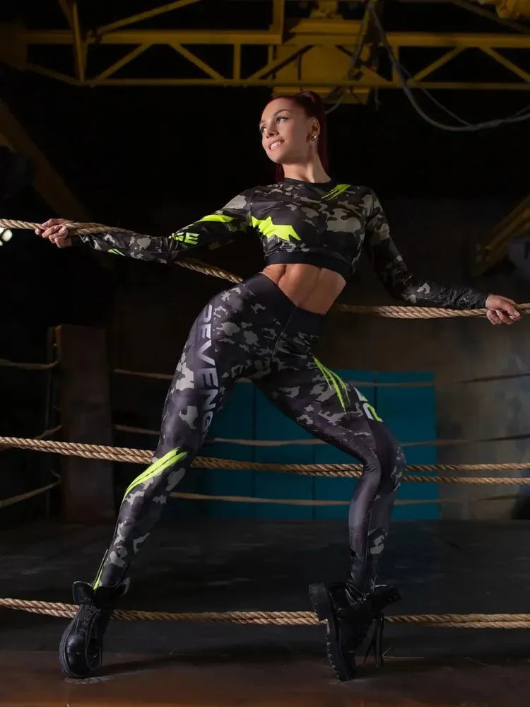 Workout Top Rashguard Midi Revenge Lime - Image 10