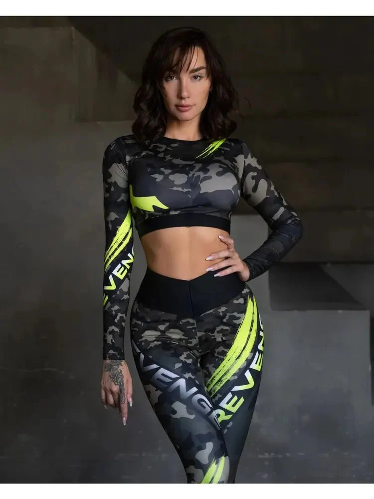 Workout Top Rashguard Midi Revenge Lime - Image 11