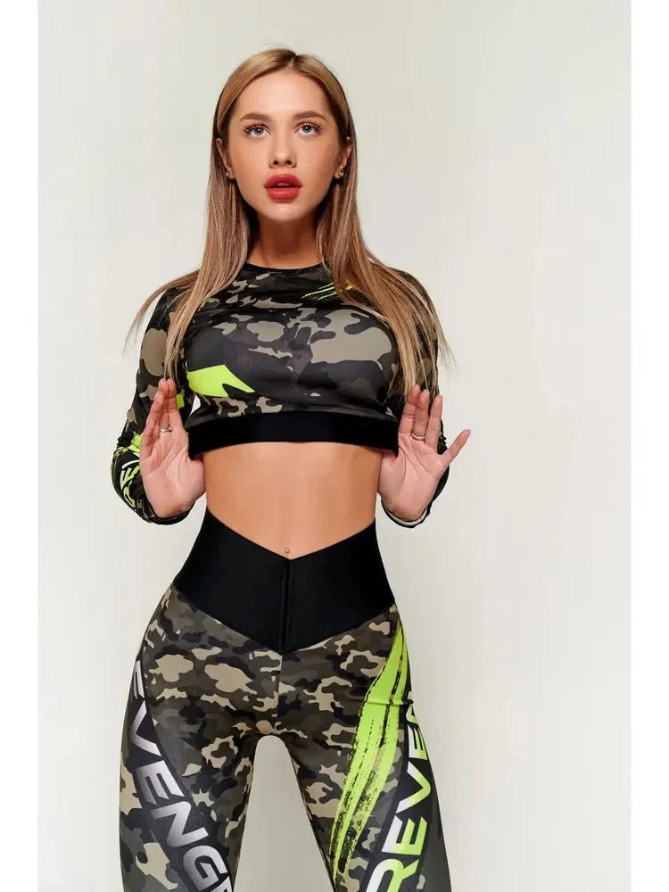 Workout Top Rashguard Midi Revenge Lime - Image 14