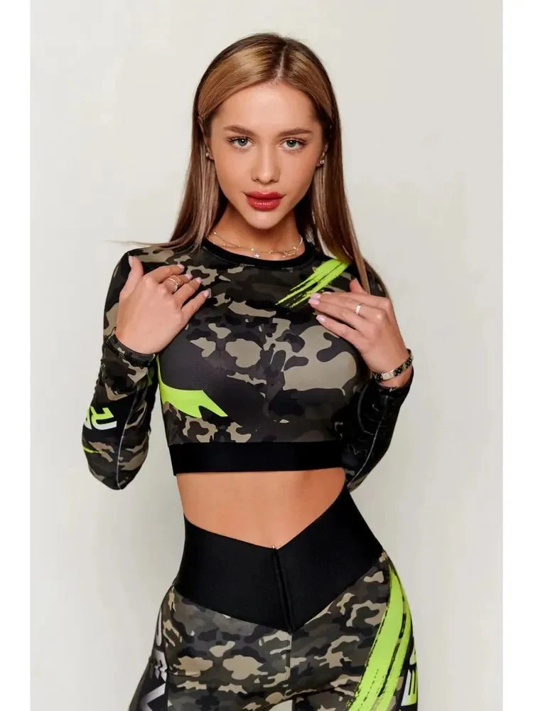 Workout Top Rashguard Midi Revenge Lime - Image 18