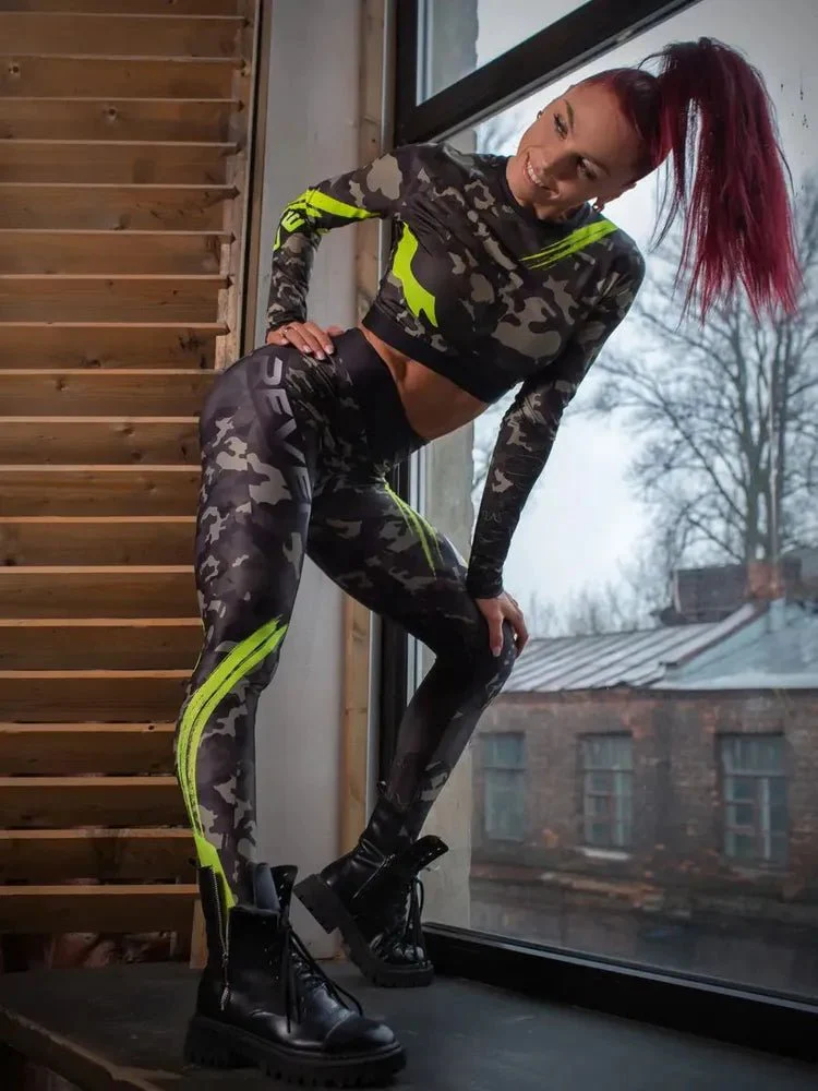 Workout Top Rashguard Midi Revenge Lime - Image 24