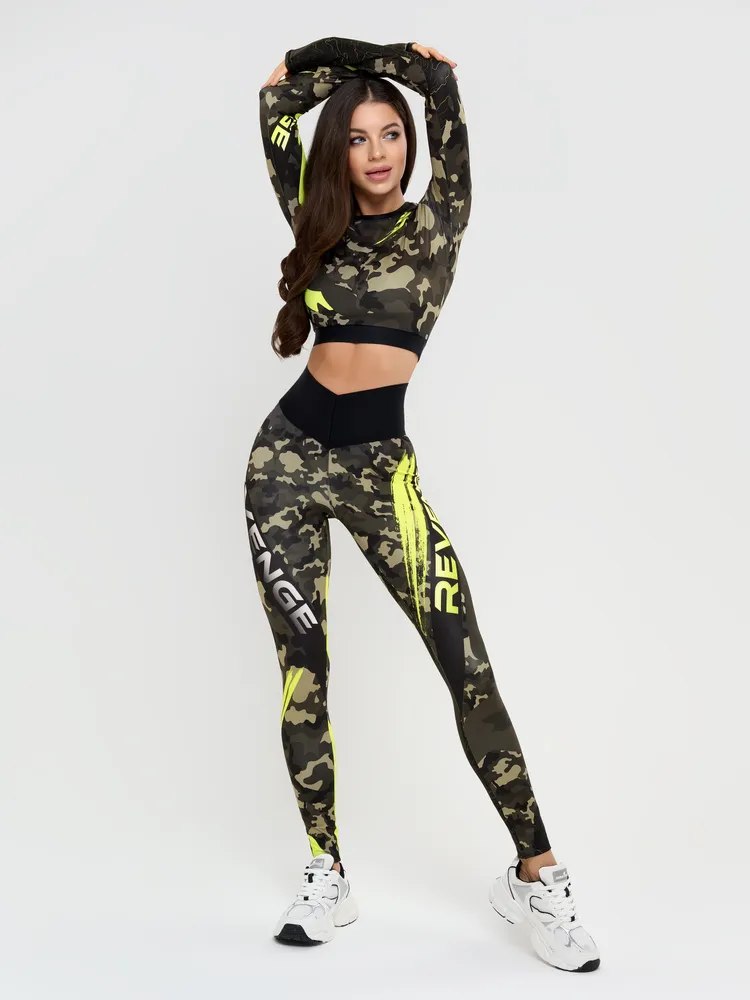Workout Top Rashguard Midi Revenge Lime - Image 25