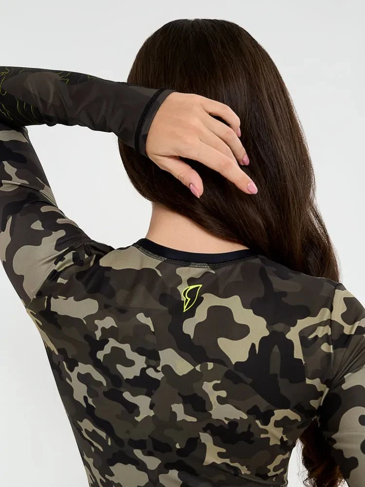 Workout Top Rashguard Midi Revenge Lime - Image 28