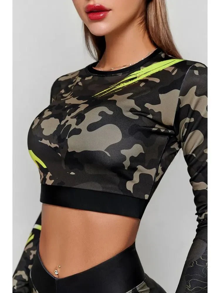Workout Top Rashguard Midi Revenge Lime - Image 3