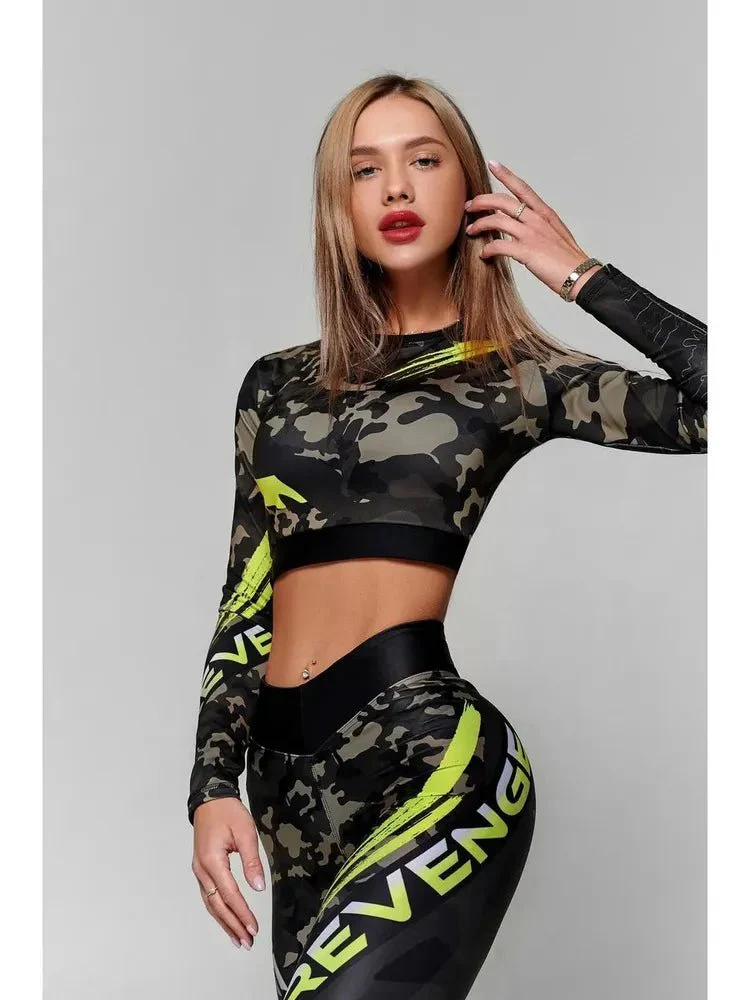 Workout Top Rashguard Midi Revenge Lime - Image 8